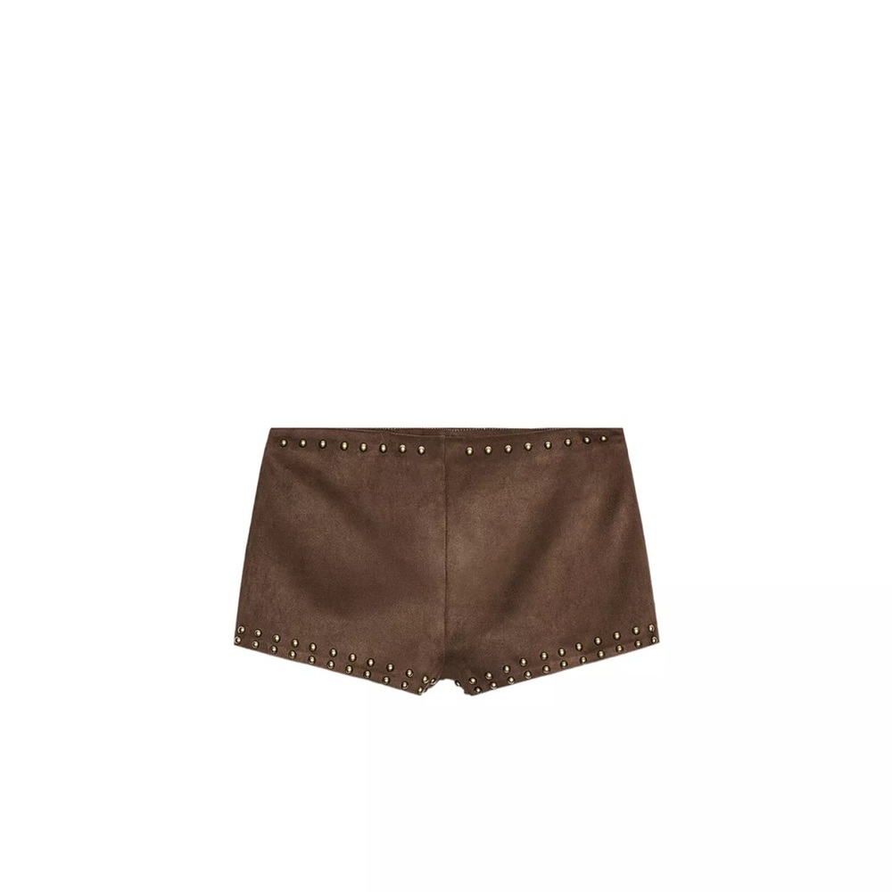 Zara Faux Suede Studded Short